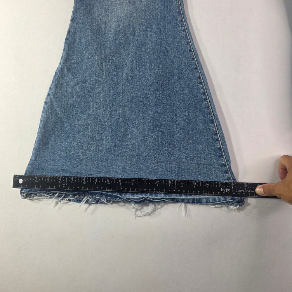 Wild Fable Highest Rise Extreme Flare Jeans Blue Button Fly Size 18 Raw Hem - Picture 6 of 12